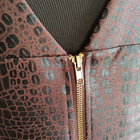 Madison Faux Crocodile Cocktail Dress Size 10 - Picture 6 of 10